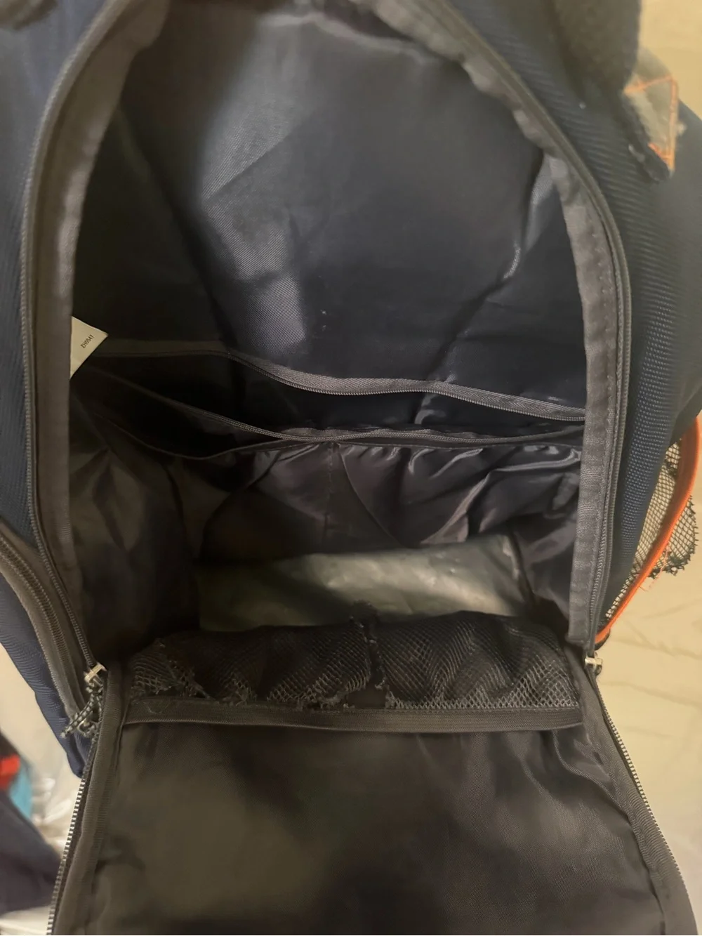Columbia Men's Dark Blue Backpack with Orange Accents